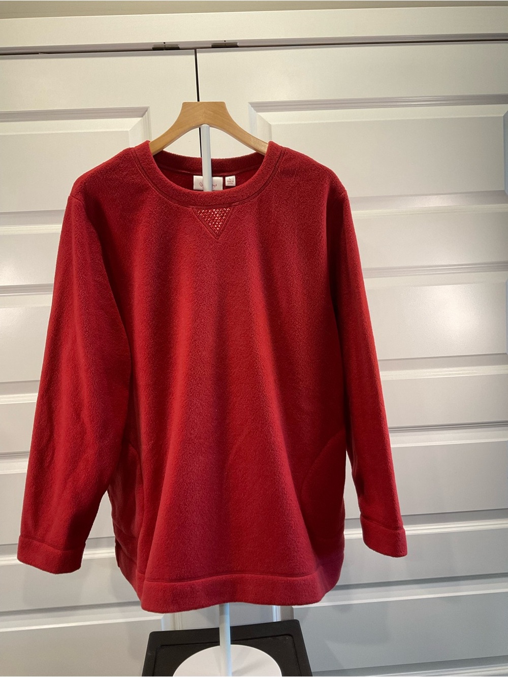 Quacker Factory women's Red Crewneck Pullover Sweater